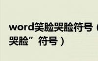 word笑脸哭脸符号（Word2013如何插入“哭脸”符号）