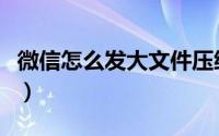 微信怎么发大文件压缩包（微信怎么发大文件）