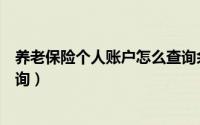 养老保险个人账户怎么查询余额（养老保险个人账户怎么查询）