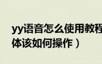 yy语音怎么使用教程（yy语音怎么看电影具体该如何操作）