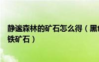 静谧森林的矿石怎么得（黑色沙漠游戏如何在隐居之森获得铁矿石）