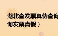 湖北查发票真伪查询（湖北税务APP如何查询发票真假）
