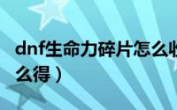 dnf生命力碎片怎么收集（DNF生命力碎片怎么得）