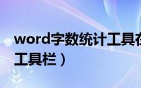 word字数统计工具在哪（如何打开字数统计工具栏）