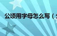 公顷用字母怎么写（公顷用字母怎么表示）