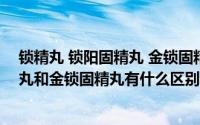 锁精丸 锁阳固精丸 金锁固精丸的区别（锁精丸、锁阳固精丸和金锁固精丸有什么区别）