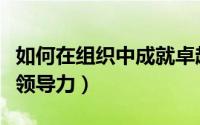 如何在组织中成就卓越领导力（怎样培养卓越领导力）