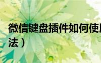 微信键盘插件如何使用（微信键盘插件启用方法）