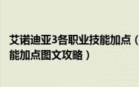 艾诺迪亚3各职业技能加点（《艾诺迪亚3刺客职业天赋》技能加点图文攻略）