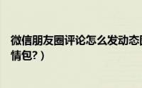 微信朋友圈评论怎么发动态图片（微信朋友圈评论怎么发表情包?）