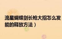 流星蝴蝶剑长枪大招怎么发（《流星蝴蝶剑》中长枪大招技能的释放方法）
