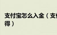 支付宝怎么入金（支付宝金账户在怎么免费获得）