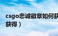 csgo忠诚徽章如何获取（csgo忠诚徽章如何获得）