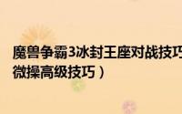 魔兽争霸3冰封王座对战技巧（《魔兽争霸3冰封王座》魔兽微操高级技巧）