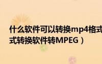 什么软件可以转换mp4格式视频（MP4应该用什么视频格式转换软件转MPEG）