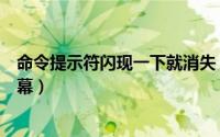 命令提示符闪现一下就消失（如何修复闪烁的命令提示符屏幕）