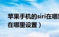 苹果手机的siri在哪里查看（苹果手机的siri在哪里设置）