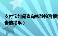 支付宝如何查询核酸检测报告（支付宝如何查询核酸检测报告的结果）