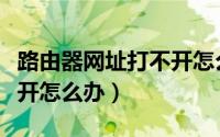 路由器网址打不开怎么回事（路由器网址打不开怎么办）