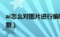 ai怎么对图片进行编辑（ai怎么对图片进行切割）
