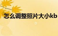 怎么调整照片大小kb（怎么调整照片大小）
