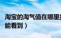 淘宝的淘气值在哪里找（淘宝的淘气值在哪里能看到）