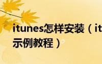 itunes怎样安装（itunes安装软件的方法及示例教程）