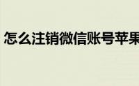 怎么注销微信账号苹果（怎么注销微信账号）