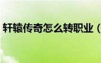 轩辕传奇怎么转职业（轩辕传奇怎么赚银币）