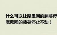 什么可以让魔鬼网的藤蔓停止不动?（哈利波特什么可以让魔鬼网的藤蔓停止不动）