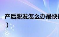 产后脱发怎么办最快最有效（产后脱发怎么办）