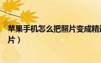 苹果手机怎么把照片变成精选（苹果怎么让照片变成精选照片）