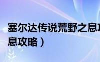 塞尔达传说荒野之息攻略（塞尔达传说荒野之息攻略）