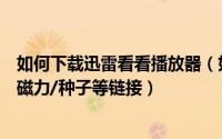 如何下载迅雷看看播放器（如何用迅雷看看播放器在线点播磁力/种子等链接）