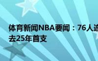 体育新闻NBA要闻：76人连续两场至少领先18分被逆转过去25年首支