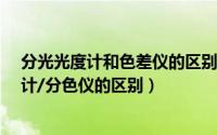分光光度计和色差仪的区别（色差仪/色差计/测色仪/测色计/分色仪的区别）