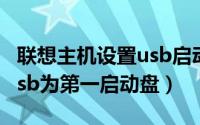 联想主机设置usb启动（联想V480怎样设置usb为第一启动盘）