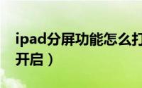 ipad分屏功能怎么打开（ipad分屏功能怎么开启）