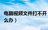 电脑视频文件打不开（电脑视频文件打不开怎么办）