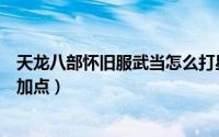 天龙八部怀旧服武当怎么打星宿（天龙八部怀旧服武当怎么加点）