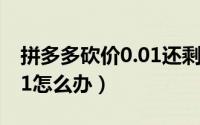 拼多多砍价0.01还剩多少钱（拼多多砍价0.01怎么办）