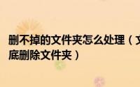 删不掉的文件夹怎么处理（文件夹删不掉怎么办_怎么强制彻底删除文件夹）