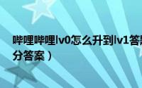 哔哩哔哩lv0怎么升到lv1答题在哪（哔哩哔哩 B站升LV1部分答案）