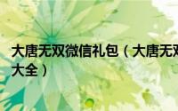 大唐无双微信礼包（大唐无双零礼包大全领取攻略 新手礼包大全）