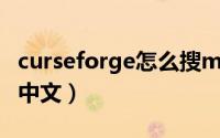 curseforge怎么搜mod（curseforge怎么调中文）