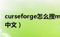 curseforge怎么搜mod（curseforge怎么调中文）