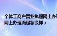 个体工商户营业执照网上办理流程图（个体工商户营业执照网上办理流程怎么样）