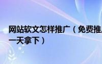 网站软文怎样推广（免费推广网站如此简单500个门户软文一天拿下）