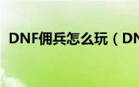 DNF佣兵怎么玩（DNF佣兵系统详细介绍）
