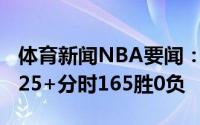 体育新闻NBA要闻：76人在过去25年里领先25+分时165胜0负